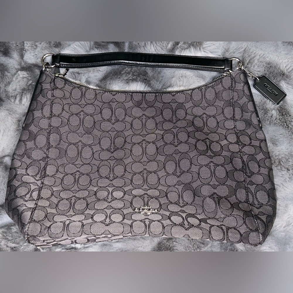 Coach Gray Signature Shoulder Bag